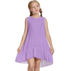 Luscious Lavender Hex #cca3e7 Kids  Frill Swing Dress by dressshop