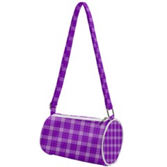 Purple Plaid Tartan 3 Mini Cylinder Bag by dressshop