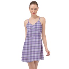 Purple Plaid Tartan 2 Summer Time Chiffon Dress by dressshop