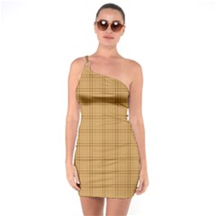 Autumn Fall Plaid Tartan 1 One Shoulder Ring Trim Bodycon Dress by dressshop