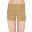 Autumn Fall Plaid Tartan 1 Kids  Sports Shorts View1