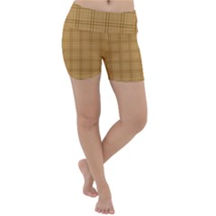 Autumn Fall Plaid Tartan 1 Lightweight Velour Yoga Shorts by dressshop