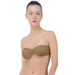 Autumn Fall Plaid Tartan 1 Classic Bandeau Bikini Top  by dressshop