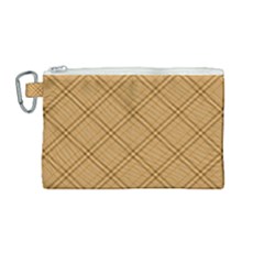 Autumn Fall Plaid Tartan 1 Diagonal Canvas Cosmetic Bag (medium) by dressshop