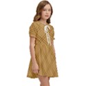 Autumn Fall Plaid Tartan 1 Diagonal Kids  Sweet Collar Dress View2