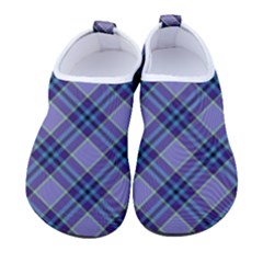 Purple Plaid Tartan 1 Diagonal Men s Sock-style Water Shoes by dressshop