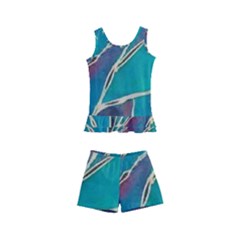 Aqua Batik, Abstract, Colorful Kids  Boyleg Swimsuit by kyorashop23