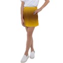 Amber Orange To Chocolate Brown Bilinear Gradient Kids  Tennis Skirt View1