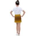 Amber Orange To Chocolate Brown Bilinear Gradient Kids  Tennis Skirt View2