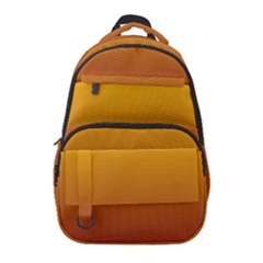 Amber Orange To Burgundy Red Linear Gradient Carry-on Travel Backpack by GradientsOmbre