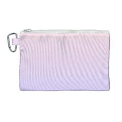 Pale Pink To Pale Violet Linear Gradient Canvas Cosmetic Bag (large) by GradientsOmbre