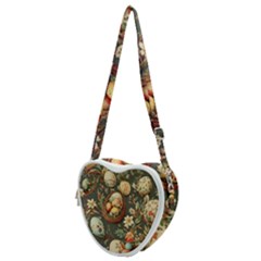 Charming Seamless Pattern Vintage Easter Floral Motif Heart Shoulder Bag by dflcprintsclothing