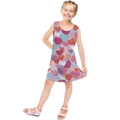 Valentines Day Hearts Romance Love Kids  Tunic Dress by Posterlux