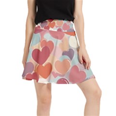 Valentines Day Hearts Romance Love Waistband Skirt by Posterlux