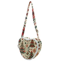 Christmas Tree Snow Heart Shoulder Bag by Bedest