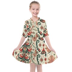 Christmas Tree Snow Kids  All Frills Chiffon Dress by Bedest