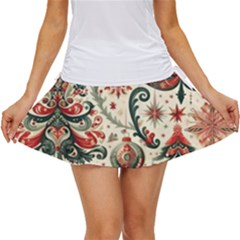 Christmas Tree Snow Women s Skort by Bedest