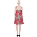 Zigzag Pattern Chevron Red Spaghetti Strap Velvet Dress View2