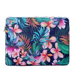 Hawaiian Flowers Hawaii 15  Vertical Laptop Sleeve Case With Pocket by Cemarart