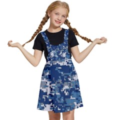 Blue, Camouflage, Cool, Navy, New, Pattern Kids  Apron Dress by kyorashop23