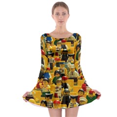 Lego People, Games Long Sleeve Skater Dress by kyorashop23