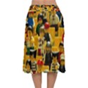 Lego People, Games Velvet Flared Midi Skirt View2