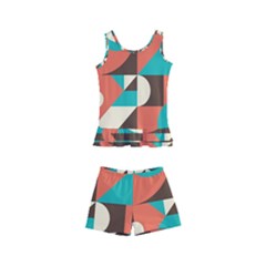Retro Colorful Background, Retro Abstraction Kids  Boyleg Swimsuit by kyorashop23