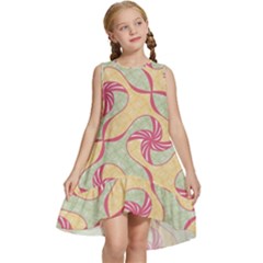 Abstract Pattern Design Scrapbooking Kids  Frill Swing Dress by Paksenen