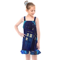 Tardis Doctor Who Space Galaxy Kids  Overall Dress by Cemarart