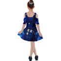 Tardis Doctor Who Space Galaxy Kids  Shoulder Cutout Chiffon Dress View2