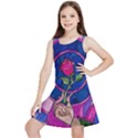 Enchanted Rose Stained Glass Kids  Lightweight Sleeveless Dress View1