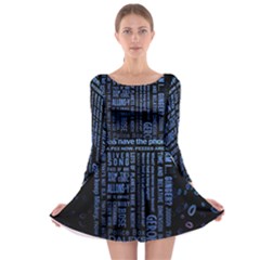 Doctor Who Tardis Long Sleeve Skater Dress by Cemarart