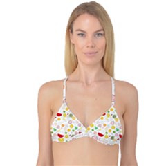 Pattern Seamless Texture Fruit Reversible Tri Bikini Top by Sabxi