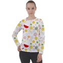 Pattern Seamless Texture Fruit Women s Long Sleeve Raglan T-Shirt View1