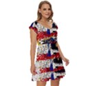 abstract-1 Short Sleeve Tiered Mini Dress View3