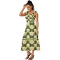 Retro 1880s Flowers Pattern 15 Tie-Strap Tiered Midi Chiffon Dress View2