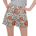 Retro Scandinavian Nordic Flowers Pattern 3 Women s Ripstop Shorts View1