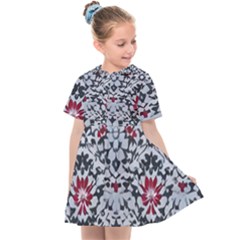 Gothic Leaf Pattern 6 Kids  Sailor Dress by violetheavensky