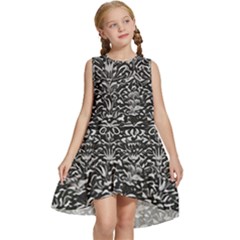 Gothic Leaf Pattern 2 Kids  Frill Swing Dress by violetheavensky