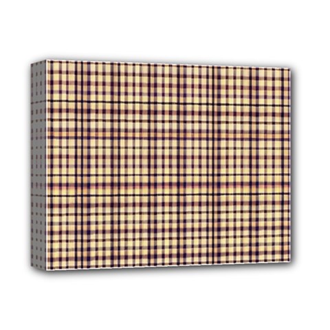 Retro 60s 50s Plaid Pattern 3 Deluxe Canvas 14  X 11  (stretched) by violetheavensky