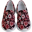 Mid Century Retro Floral 1970s 1960s Pattern 96 Kids Lightweight Slip Ons View1