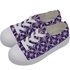 Royal Fractal Pattern 4 Kids  Low Top Canvas Sneakers by violetheavensky