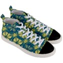 Royal Fractal Pattern 2 Men s Mid-Top Canvas Sneakers View3