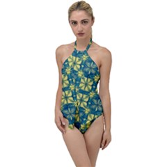 Royal Fractal Pattern 2 Go With The Flow One Piece Swimsuit by violetheavensky