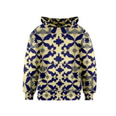 Royal Fractal Pattern 3 Kids  Pullover Hoodie by violetheavensky