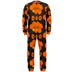 Retro 40s 50s Flowers Pattern Halloween 2 Onepiece Jumpsuit (men) by violetheavensky