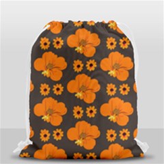 Retro 40s 50s Flowers Pattern Halloween 2 Drawstring Bag (small) by violetheavensky