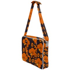 Retro 40s 50s Flowers Pattern Halloween 2 Cross Body Office Bag by violetheavensky