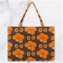 Retro 40s 50s Flowers Pattern Halloween 2 Zipper Medium Tote Bag View1