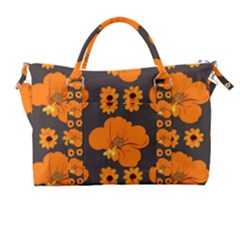 Retro 40s 50s Flowers Pattern Halloween 2 Carry-on Travel Shoulder Bag by violetheavensky